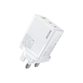 WK WP-U66 Kinkong 65W Dual USB-C / Type-C + USB GaN Fast Charger, UK Plug, US Plug, EU Plug